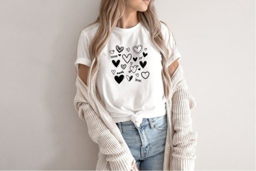 Cute Hearts Valentines Day Unisex T-Shirt