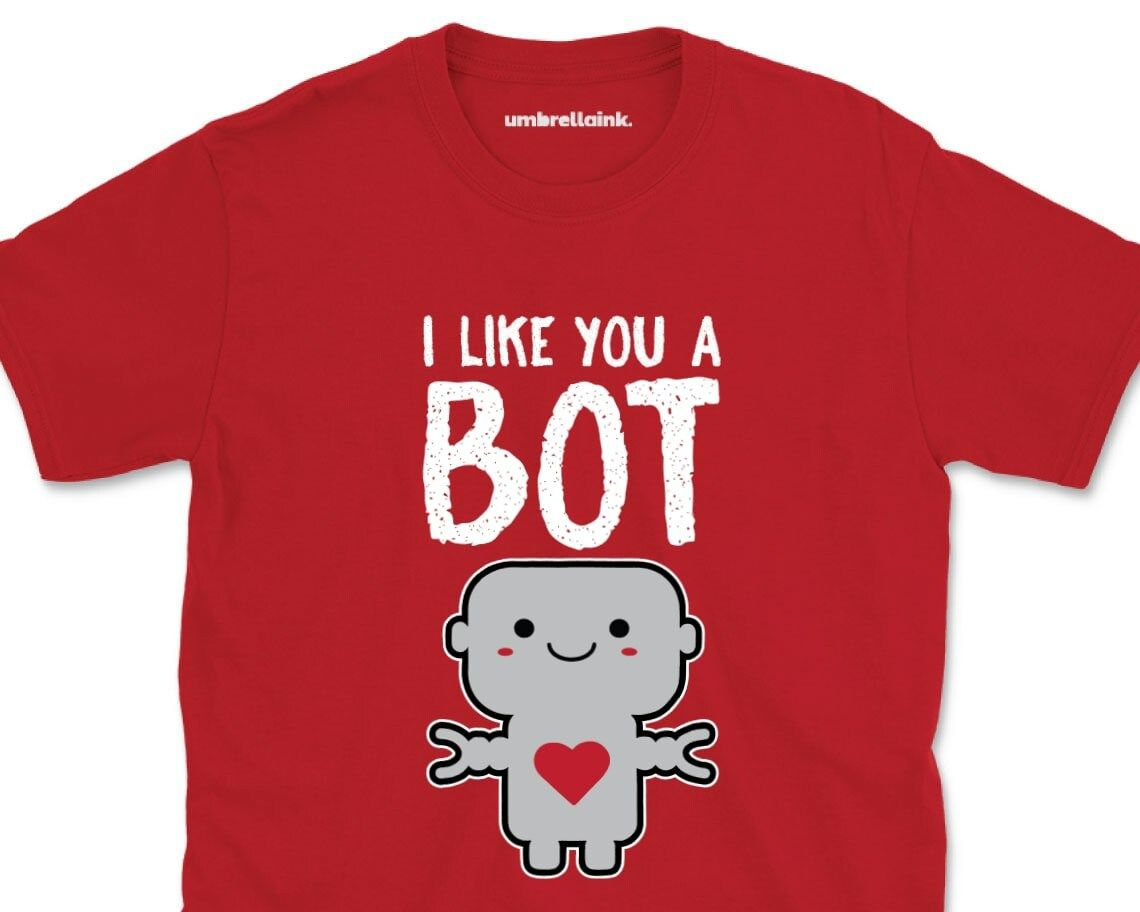 Cute Robot Bot Love T-Shirt