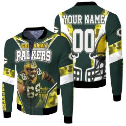 David Bakhtiari 69 Green Bay Packers Nfc North Champions Super Bowl 2021 Personalized Fleece Bomber Jacket