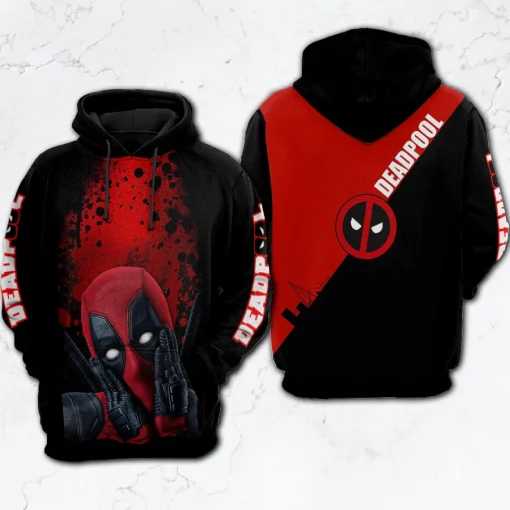 Deadpool Fan Gift, Deadpool Marvel Comics Aop , Zip , Fleece Jacket Hoodie