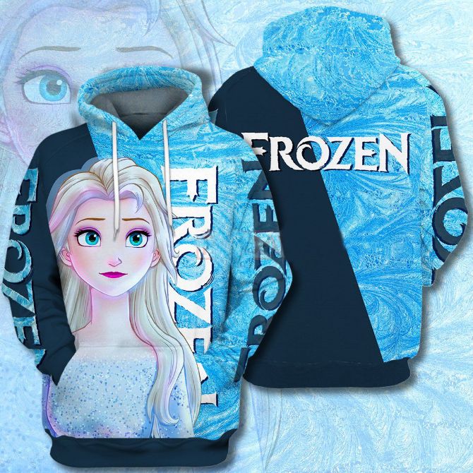 Disney Frozen Beauty Elsa Princess 3d Zip Hoodie