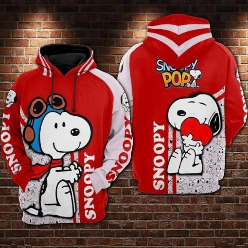 Disney Snoopy Cute Lover Iv 3d Zip Hoodie