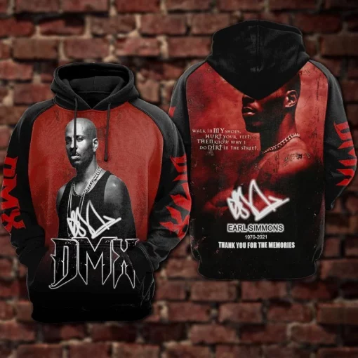 Dmx Earl Simmons Thank You For The Memories Over Print 3d Zip Hoodie