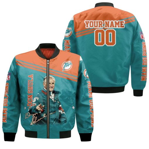 Don Shula Dolphins Coach Signed Achievement Legend For Fans 3d Personalized Bomber Jacket