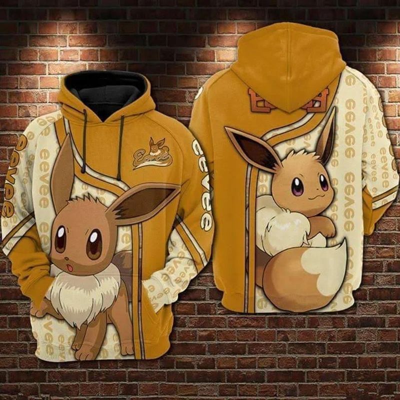 Juniors' Pokémon Cute Eevee Pose Cropped Graphic Hoodie