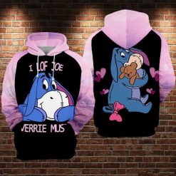 Eeyore – I Lof Joe Verrie Must Disney Over Print 3d Zip Hoodie