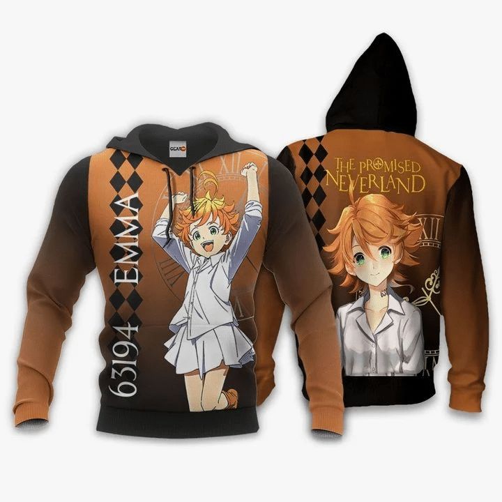 Emma Anime Manga Yakusoku No Neverland The Promised Neverland 63194 3d Zip  Hoodie – Teepital – Everyday New Aesthetic Designs