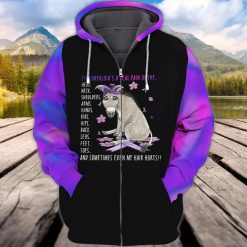 Fibromyalgia A Real Pain In The Head Neck Shoulders Arms Hands 3d Zip Hoodie