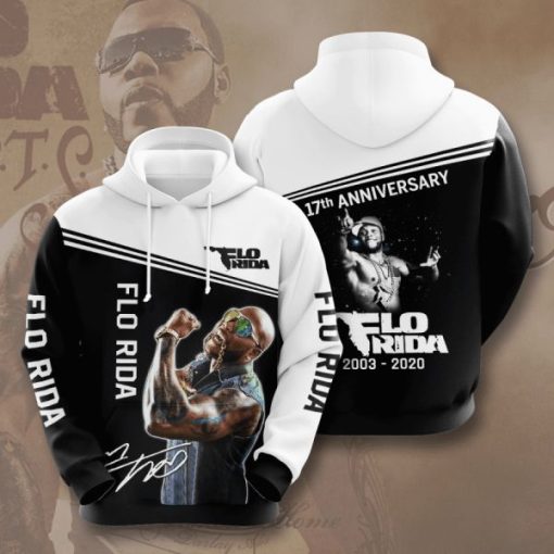 Flo Rida 17th Anniversary 2003 2020 Signature Design Gift For Fan Custom 3d All Over Printed Hoodie