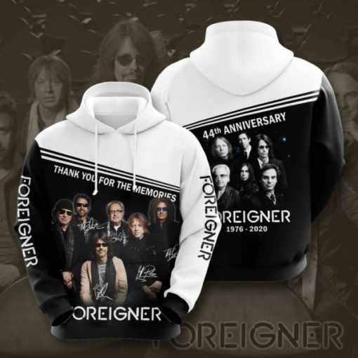 Foreigner 44th Anniversary 1976 2020 Signature Design Gift For Fan Custom 3d All Over Printed Hoodie