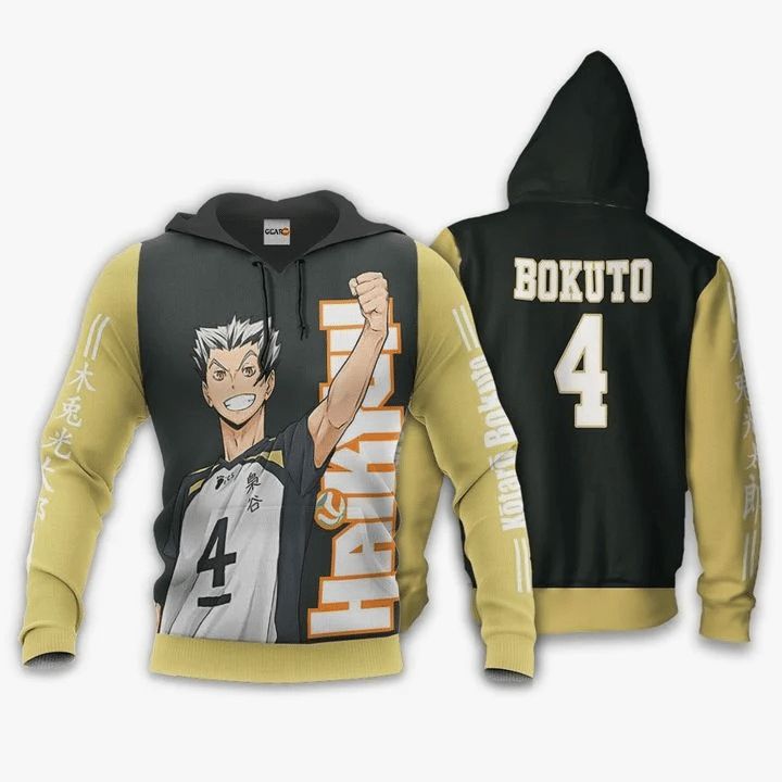 Fukurodani Kotaro Bokuto Anime Manga Haikyuu 3d T Shirt Zip Bomber Hoodie