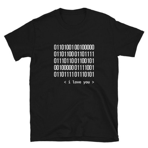 Funny Computer Binary Code Programmer Valentine Shirt