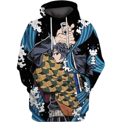 Giyuu Tomioka Over Print 3d Zip Hoodie