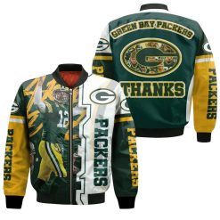 Green Bay Packers Aaron Rodgers 12 Nfl 2020 Season Champion Nfc North Winner Thanks Bomber Jacket