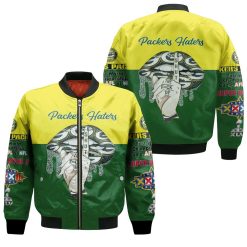 Green Bay Packers Hatter Shut The F Up Shhh Glitter Pattern Lips Fan 3d Jersey Bomber Jacket