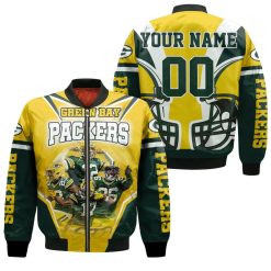 Green Bay Packers Logo Nfc North Champions Super Bowl 2021 Personalized Bomber Jacket