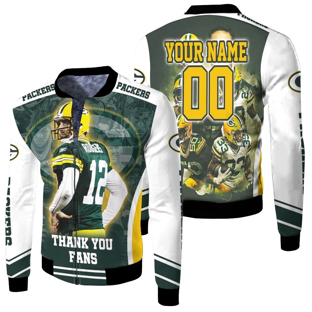 Green Bay Packers Nfc Noth Champions Thank You Fans For All Lover Personalized Fleece Bomber Jacket