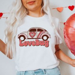 Groovy Valentines Png Sublimation Hippie Lovebug Shirt Design