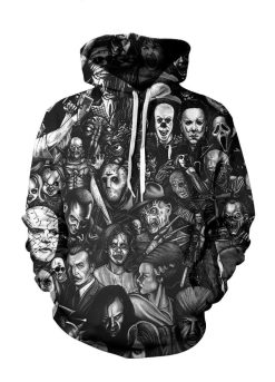 Horror Characters Halloween 3d Hoodie