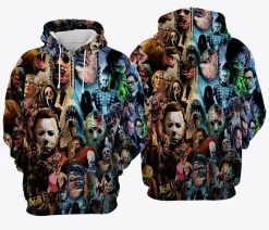 Horror Movie Characters Halloween Full Printing 3d 2 Hoodie