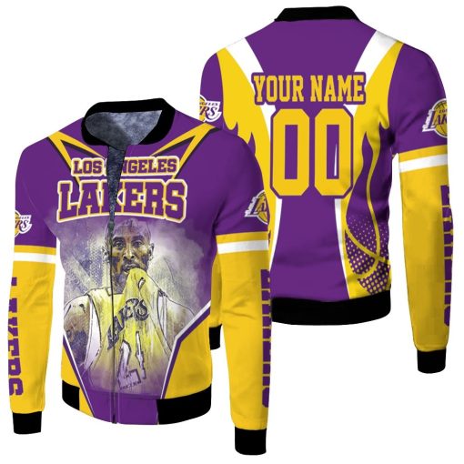 In Memories Los Angeles Lakers Kobe Bryant 24 Western Conference Personalized Fleece Bomber Jacket