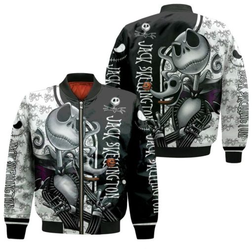 Jack Skellington And Zero Nightmare Before Christmas 3d Jersey Bomber Jacket