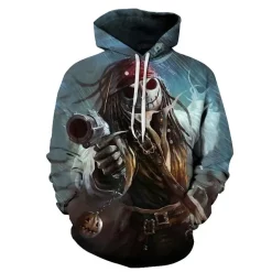 Jack Sparrow Skeleton 3d Zip Hoodie