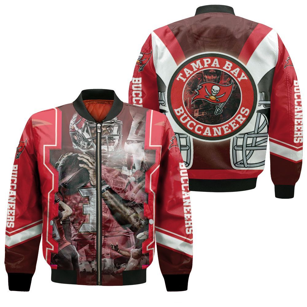 Jameis Winston #3 Tampa Bay Buccaneers Nfc South Division Champions Super Bowl 2021 Bomber Jacket