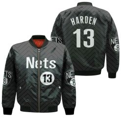 James Harden Nets 2020-21 Earned Edition Black Jersey Inspired Bomber Jacket