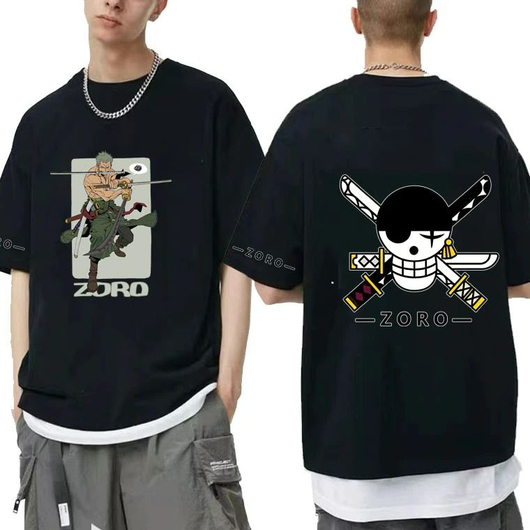 Roronoa Zoro - One Piece Dual Print Oversized T-shirt - AnimexSchool