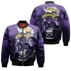 Jason Freddy Myers Minnesota Vikings Halloween All Over 3d T Jersey Bomber Jacket