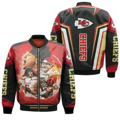 Kansas City Chiefs Player Wears Uniform Afc West Division Champions 2021 Bomber Jacket