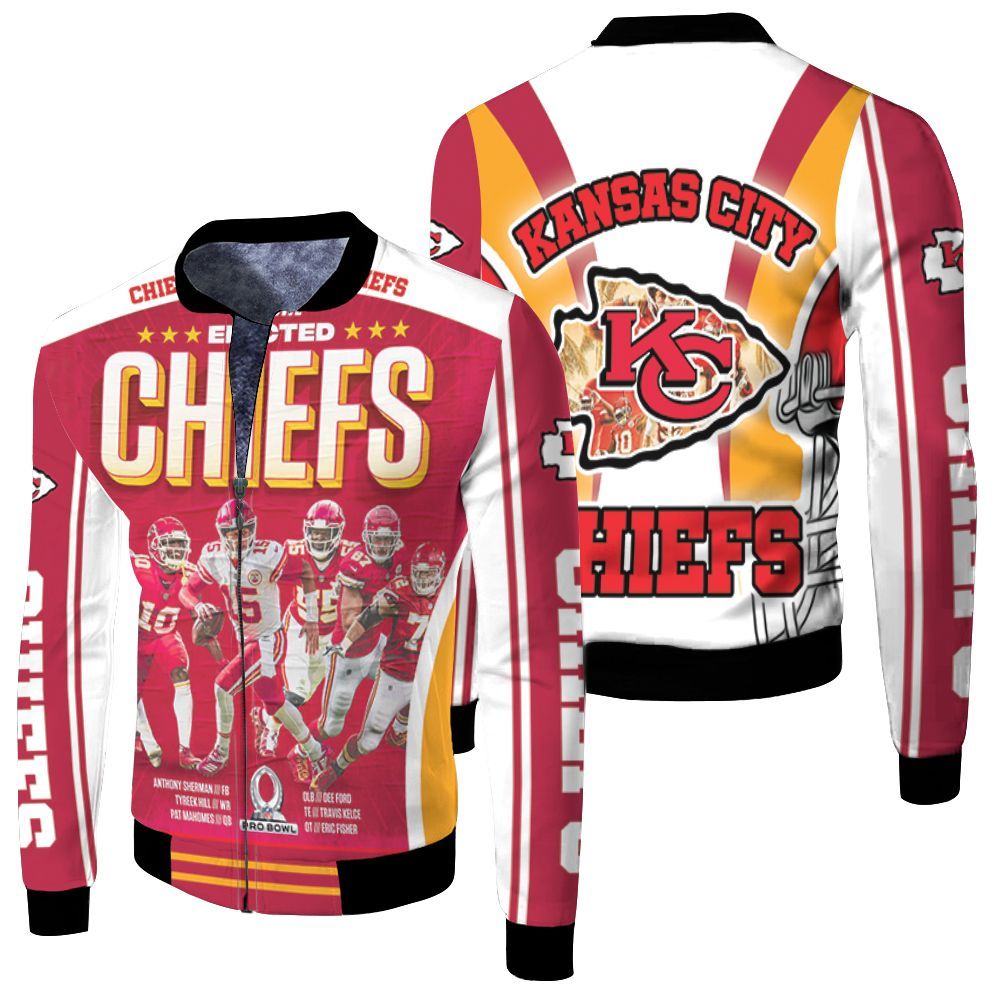 Kansas City Chiefs Pro Super Bowl 2021 Afc West Division Fleece Bomber Jacket