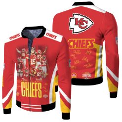 Kansas City Chiefs Signature Nfl 2020 Season Afc West Division Champion 2020 Fleece Bomber Jacket