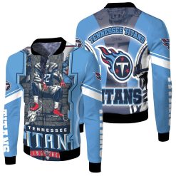 King Derrick Henry #22 Tennessee Titans Afc Sotuh Division Champions Super Bowl 2021 Fleece Bomber Jacket