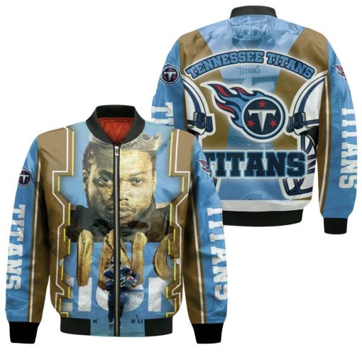 King Derrick Henry #22 Tennessee Titans Super Bowl 2021 Afc South Division Champions Bomber Jacket