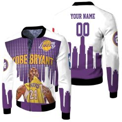 Kobe Bryant Legend Los Angeles Lakers 24 Signed For Fans 3d Personalized Fleece Bomber Jacket