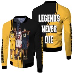 Kobe Bryant Michael J Lebron James Legends Never Die Champions Fleece Bomber Jacket