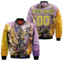 Kobe Bryant Number 24 Professional Basketball 3d Personalized Bomber Jacket