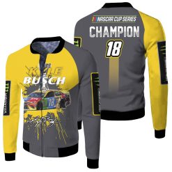 Kyle Busch Nascar Champion 2019 Signed Fan 3d Jersey Fleece Bomber Jacket