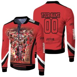 Legend Chicago Bulls 23 Michael Jordan Personalized Fleece Bomber Jacket