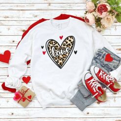Leopard Heart Love Sweatshirt