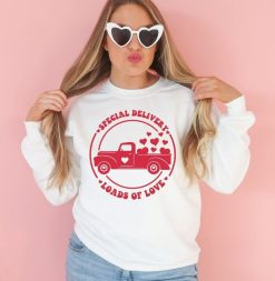 Loads Of Love Vintage Truck Valentines Day Sweatshirt