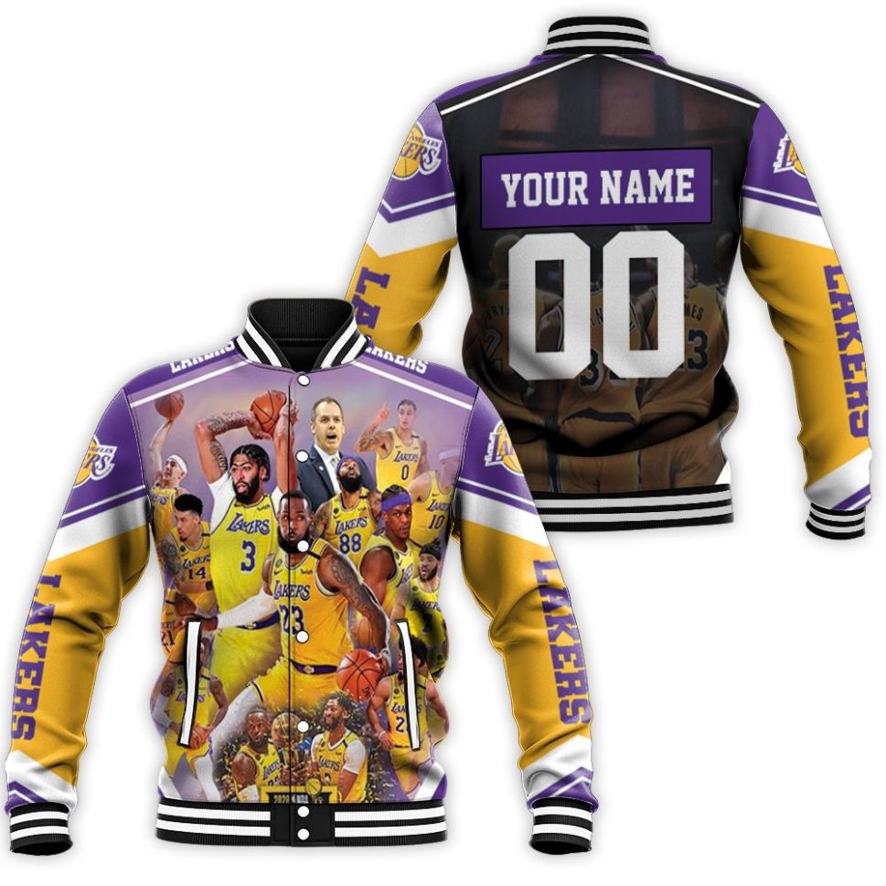 Los Angeles Lakers 2020 Champions For Fans Personalized Baseball Jacket