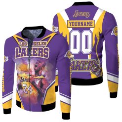 Los Angeles Lakers Legend Kobe Bryant 24 Western Conference Personalized Fleece Bomber Jacket