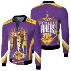 Los Angeles Lakers Players Photos Nba Western Conference Fleece Bomber Jacket