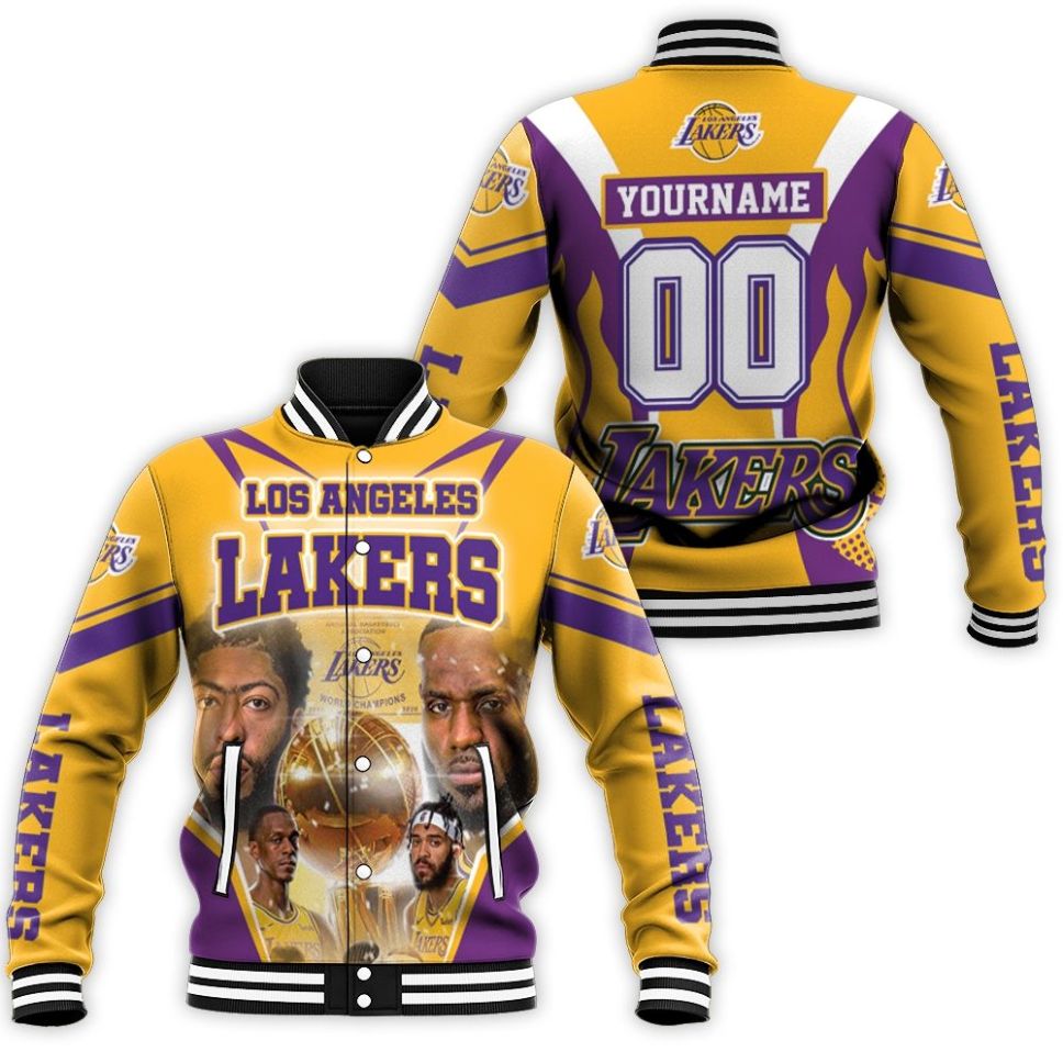 Los Angeles Lakers Western Conference Champions Personalized Baseball Jacket