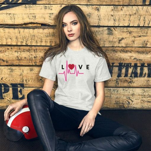 Love Heartbeat Valentines Women Unisex T-Shirt