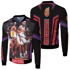 Michael Jordan Kobe Bryant Lebron James Nba Legend Fleece Bomber Jacket