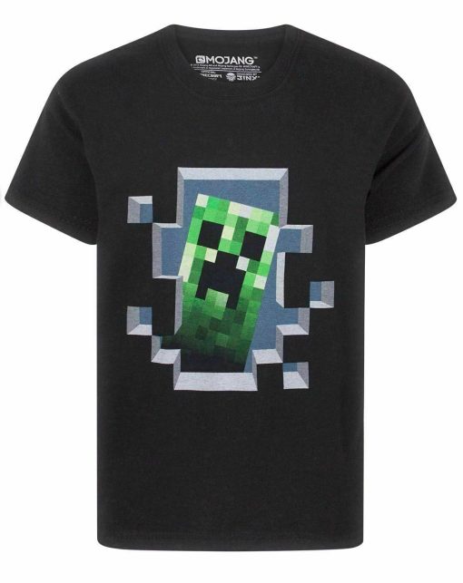 Minecraft Creeper Inside Boys Short Sleeve T-Shirt